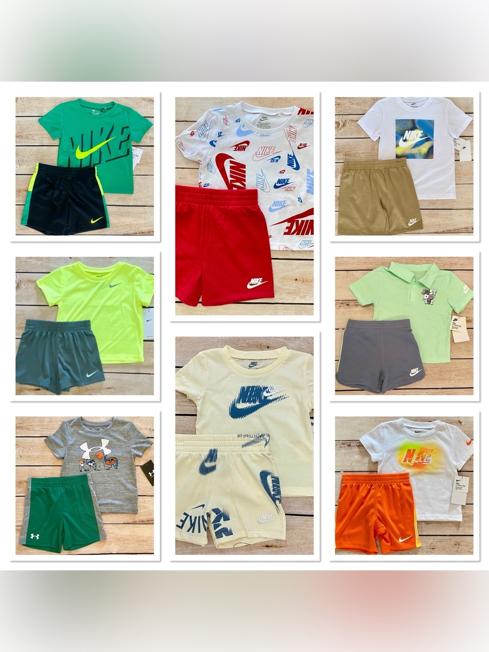 Nike & Under Armour Kids' T-Shirt and Short Sets Pick 4 Size 12M NWT